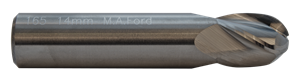M.A. Ford TuffCut® GP 4 Flute Ball Nose End Mill, Stub Length