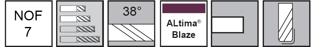 M.A.Ford®                                          TuffCut® XR7 7 Flute End Mill                                                                        3/4x1-1/2x4x.060R ALtima® Blaze                                                                      attributes