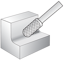 M.A.Ford®                                          Edge Hog® Miniature Bur                                                                              3/32x7/16x1-1/2 SC-41-D                                                                              attributes
