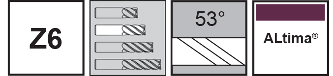 M.A.Ford®                                          TuffCut® SS 6 Flute End Mill                                                                         3mmx12x38 ALtima®                                                                                    attributes