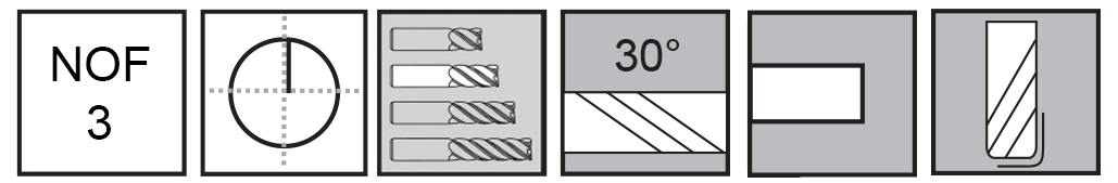 M.A.Ford®                                          TuffCut® GP 3 Flute End Mill                                                                         3/32x9/32x1-1/2x.020R                                                                                attributes