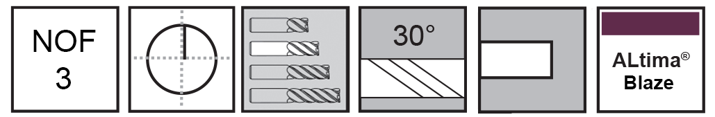 M.A.Ford®                                          TuffCut® GP 3 Flute End Mill                                                                         3mmx12x38 ALtima® Blaze                                                                              attributes