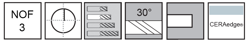 M.A.Ford®                                          TuffCut® GP 3 Flute End Mill                                                                         5/32x1/2x2 CERAEdge®                                                                                 attributes