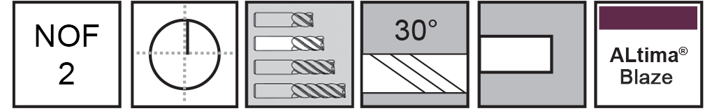 M.A.Ford®                                          TuffCut® GP 2 Flute End Mill                                                                         5/64x3/16x1-1/2 ALtima® Blaze                                                                        attributes