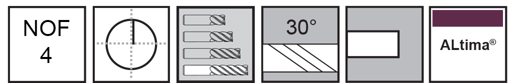 M.A.Ford®                                          TuffCut® GP 4 Flute End Mill Long                                                                    10mmx40x89 ALtima®                                                                                   attributes