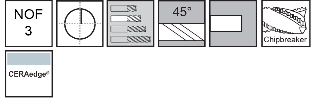 M.A.Ford®                                          TuffCut® AL 3 Flute End Mill Rougher                                                                 1/2x1-1/4x3x1/2 Shk CERAedge®                                                                        attributes