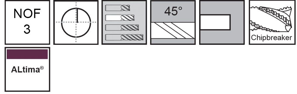 M.A.Ford®                                          TuffCut® AL 3 Flute End Mill Rougher                                                                 16.0mmx30.0x89x16.0 Shk ALtima®                                                                      attributes