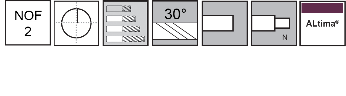 M.A.Ford®                                          TuffCut® AL 2 Flute End Mill Necked                                                                  3.0mmx3.5x11.0x38x3.0 Shk ALtima®                                                                    attributes
