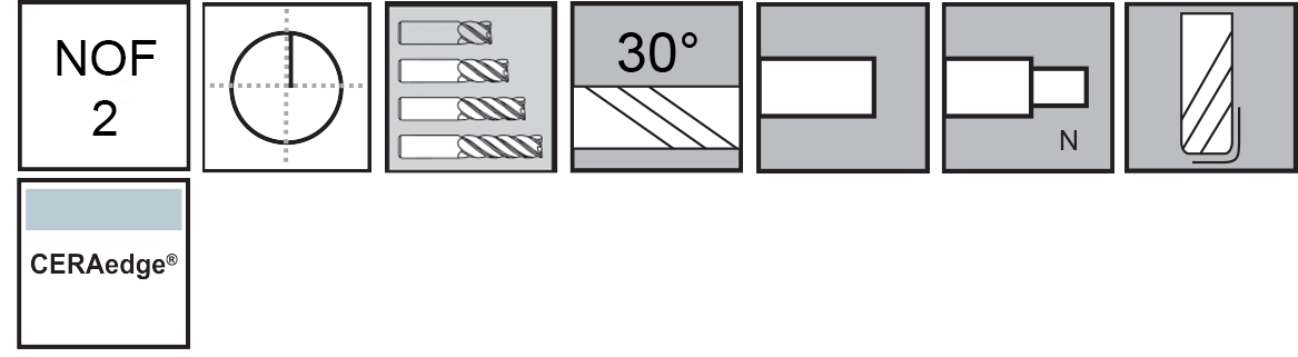 M.A.Ford®                                          TuffCut® AL 2 Flute End Mill Necked                                                                  3/8x1/2x2-3/8x4x3/8 Shk .015R CERAedge®                                                              attributes