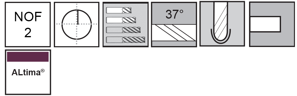 M.A.Ford®                                          TuffCut® AL 2 Flute Ball Nose End Mill                                                               1/2x1-1/4x3x1/2 Shk ALtima®                                                                          attributes