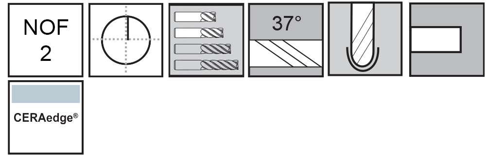 M.A.Ford®                                          TuffCut® AL 2 Flute Ball Nose End Mill                                                               1/2x1-1/4x3x1/2 Shk CERAedge®                                                                        attributes