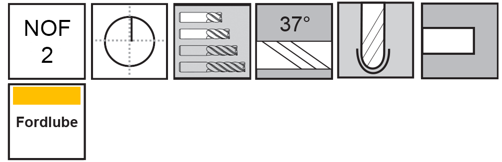 M.A.Ford®                                          TuffCut® AL 2 Flute Ball Nose End Mill                                                               1/2x1-1/4x3x1/2 Shk Fordlube                                                                         attributes