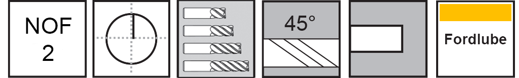 M.A.Ford®                                          TuffCut® AL 2 Flute End Mill Finisher                                                                1/8x3/8x1-1/2 Fordlube                                                                               attributes