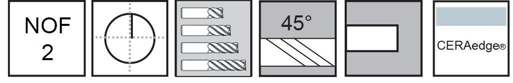 M.A.Ford®                                          TuffCut® AL 2 Flute End Mill Finisher                                                                3/16x1x2-1/2x3/16 Shk CERAedge®                                                                      attributes