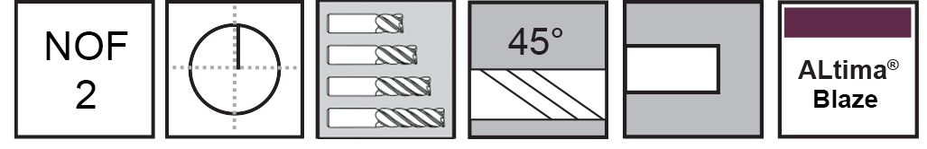 M.A.Ford®                                          TuffCut® AL 2 Flute End Mill Finisher                                                                3/8x1x2-1/2x3/8 Shk ALtima® Blaze                                                                    attributes