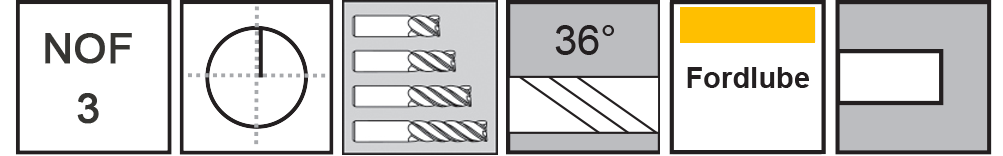 M.A.Ford®                                          TuffCut® X-AL 3 Flute End Mill Finisher                                                              1/8x5/16x1-1/2 Fordlube                                                                              attributes