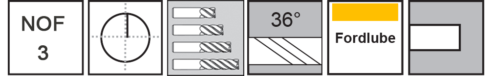 M.A.Ford®                                          TuffCut® X-AL 3 Flute End Mill Finisher                                                              1/8x1x2 Fordlube                                                                                     attributes