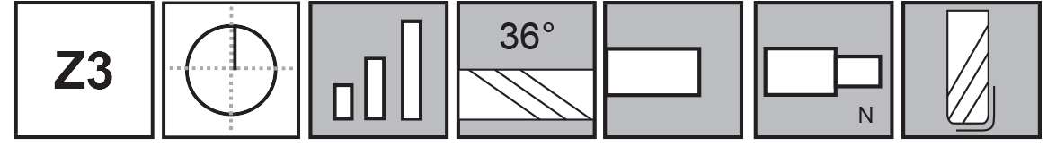 M.A.Ford®                                          TuffCut® X-AL 3 Flute End Mill Necked Finisher                                                       1/8x3/16x3/4x2x.015R                                                                                 attributes