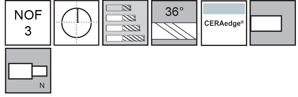 M.A.Ford®                                          TuffCut® X-AL 3 Flute End Mill Finisher Necked                                                       3/8x5/8x3-1/8x6x3/8 Shk CERAedge®                                                                    attributes