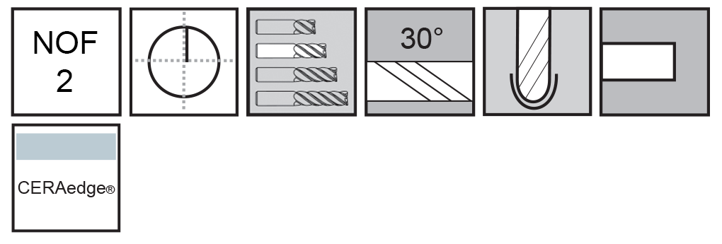 M.A.Ford®                                          TuffCut® GP 2 Flute Ball Nose End Mill                                                               1mmx3x38 CERAedge®                                                                                   attributes