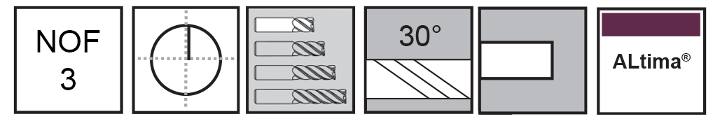 M.A.Ford®                                          TuffCut® GP 3 Flute End Mill Stub                                                                    5/32x5/16x2 ALtima®                                                                                  attributes