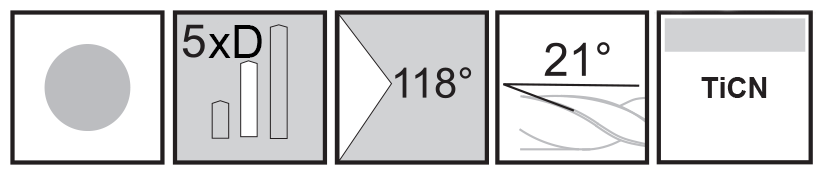 M.A.Ford®                                          Twister® GP 5X Drill                                                                                 Nx2-3/8x3-3/4 TiCN                                                                                   attributes