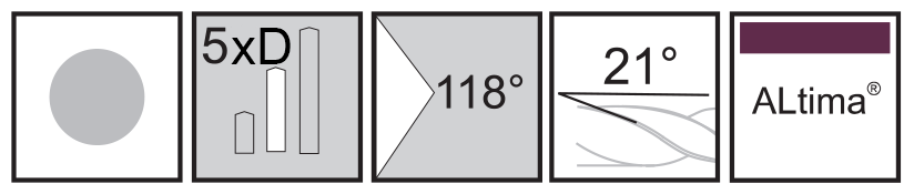 M.A.Ford®                                          Twister® GP 5X Drill                                                                                 33/64x3-1/4x5 ALtima®                                                                                attributes