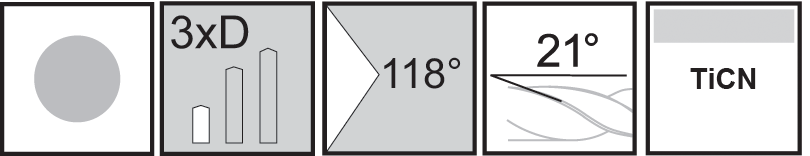 M.A.Ford®                                          Twister® GP 3X Drill                                                                                 3/64x3/8x1-1/2 TiCN                                                                                  attributes