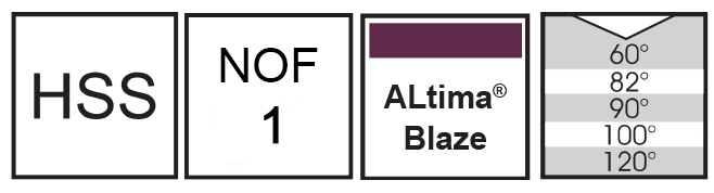 M.A.Ford®                                          HSS Uniflute® Set                                                                                    Set 4 pc. 1/4-1x90° ALtima® Blaze                                                                    attributes