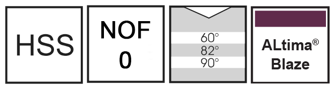 M.A.Ford®                                          M.A.FORDMAX® HSS Zero Fl C'Sink                                                                      1-1/8x90° ALtima® Blaze                                                                              attributes
