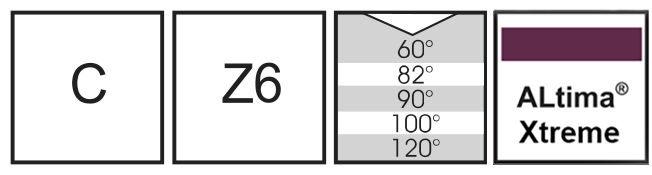 M.A.Ford®                                          Carbide 6 Flute Countersink                                                                          3/8x60°x1/4 Shk ALtima® Xtreme                                                                       attributes