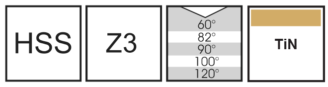 M.A.Ford®                                          M.A.FORDMAX® HSS 3FL Aircraft C'Sink                                                                 3/4x90° TiN                                                                                          attributes